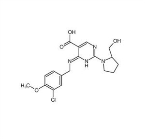 4- (3-chloro-4-methoxybenzylamino) -2 - ((S) -2- (hydroxymethyl) pyrrolidin-1-yl) pyrimidine-5-carboxylic ایسڈ CAS 330785-84-7