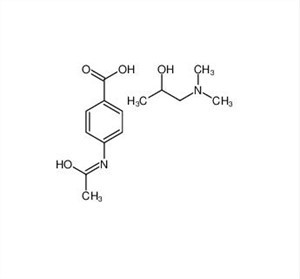 4-اکیٹامادوبانزواک تیزاب ، کے ساتھ کمپاؤنڈ 1-(دامیٹہیلامانو) propan-2-ol (1:1) سی ایس ایس 61990-51-0