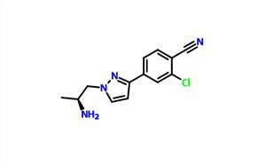 (S) -4- (1- (2-aminopropyl) -1H-pyrazol-3-yl) -2-chlorobenzonitrile CAS 1297537-41-7